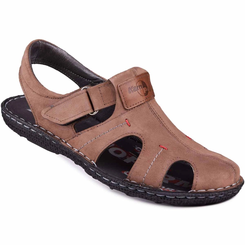 Kampol Sandalias hombre piel 218/OL Kam marrón Kampol Sandalias hombre piel 218/OL Kam marrón