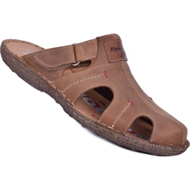 Kampol Babuchas hombre piel 217/22KAM marrón Kampol Babuchas hombre piel 217/22KAM marrón
