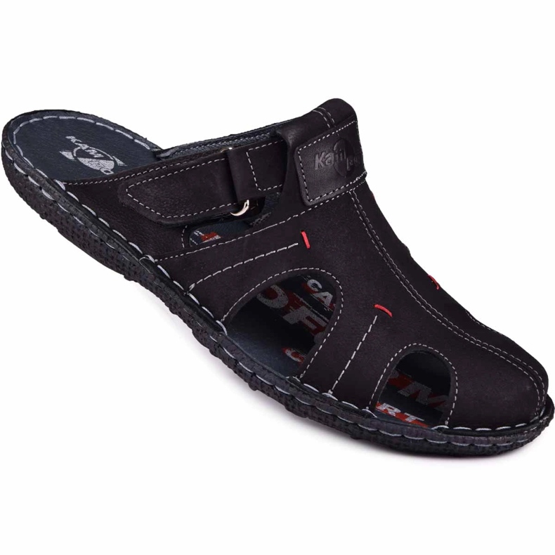 Kampol Babuchas hombre piel 217/22KAM negro