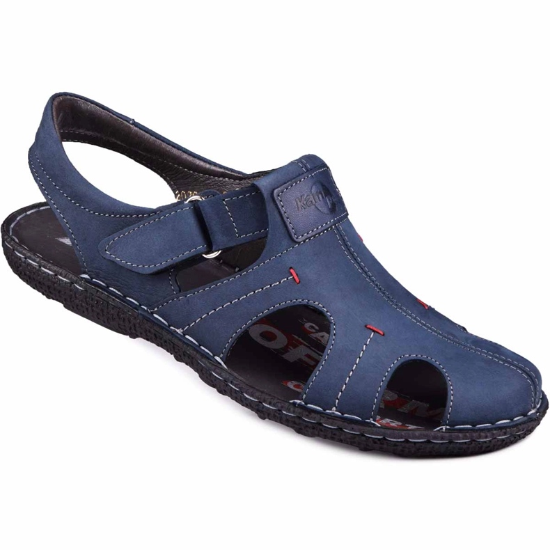 Kampol Sandalias hombre piel 218/53KAM azul marino