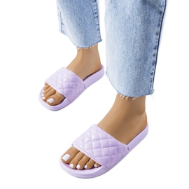 Pantuflas acolchadas moradas de Kate violeta Pantuflas acolchadas moradas de Kate violeta
