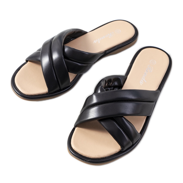 Pantuflas Thines de mujer negras negro
