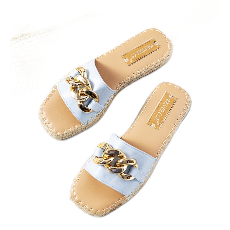 Sandalias azules con cadena Cairo