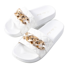 Pantuflas Anandi acolchadas blancas blanco