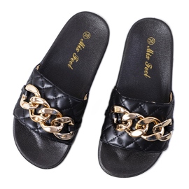 Babuchas Anandi negras acolchadas negro