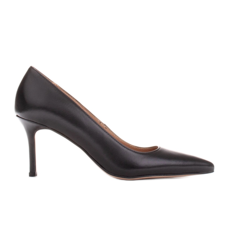 Marco Shoes Elegantes stilettos elaborados en suave piel negro