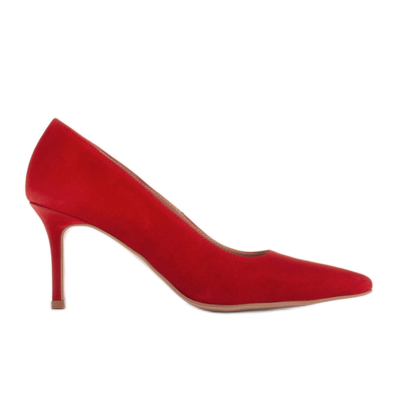 Marco Shoes Tacones elegantes de ante rojo