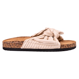 Bestelle Chanclas con estilo con un lazo beige