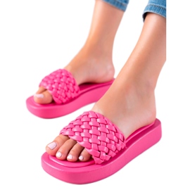 Mannika Zapatillas en la plataforma rosado