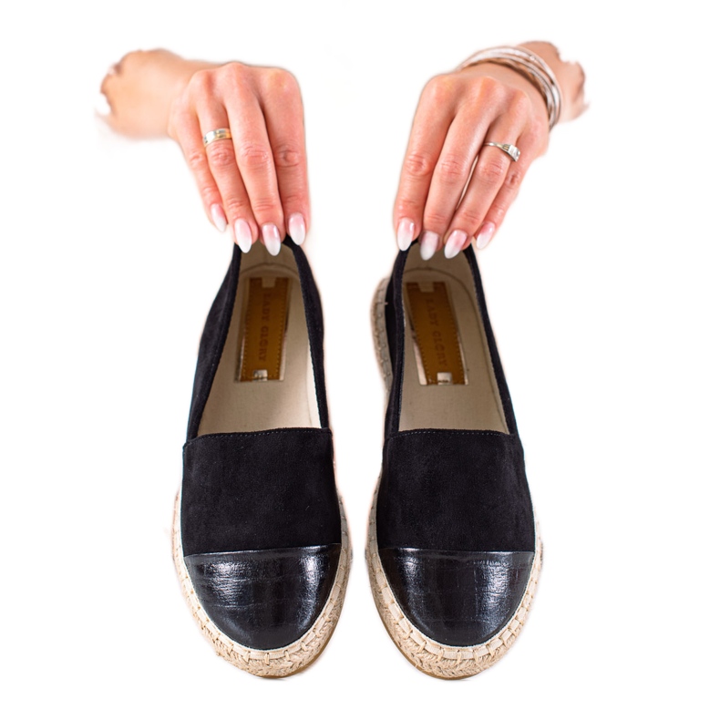 DK Alpargatas Negras En La Plataforma negro DK Alpargatas Negras En La Plataforma negro