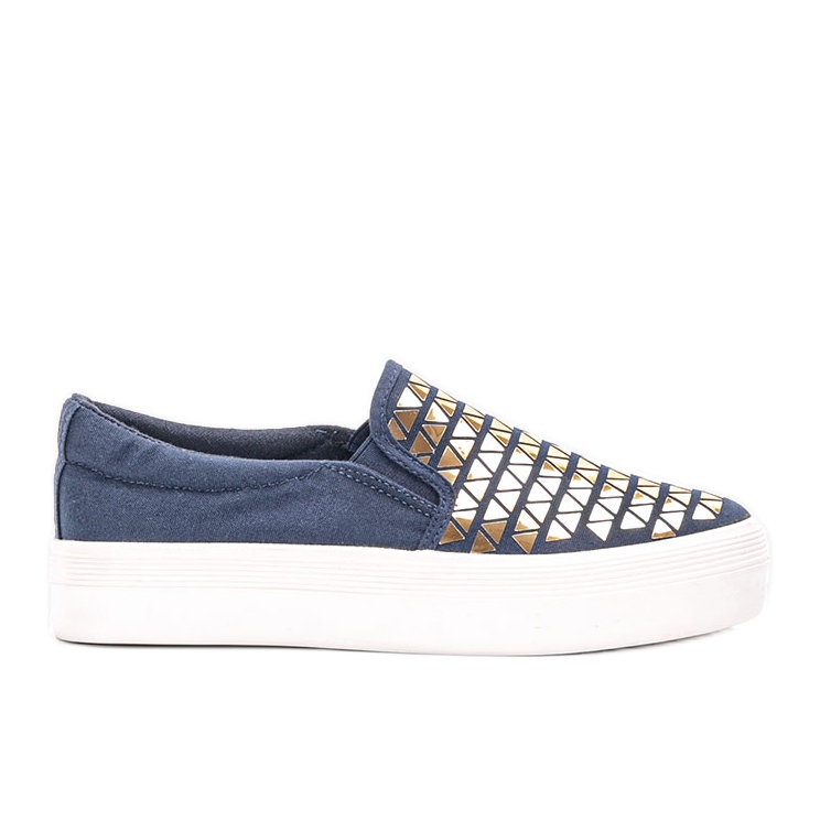 Zapatillas marinas en la plataforma Sandell azul marino dorado