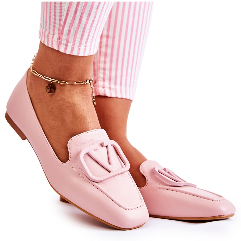 PS1 Mocasines Brogues Con Adorno Hermosa Rosa rosado