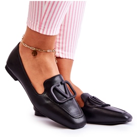 PS1 Zapatos mocasines con adorno Hermosa Negro