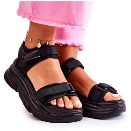 PE1 Sandalias De Mujer En La Plataforma Terrina Negra negro