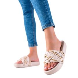 Seastar Zapatillas con estilo con cadenas beige
