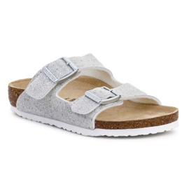 Kalpki Birkenstock Arizona Niños 1022230 Brillo cósmico Blanco plata Kalpki Birkenstock Arizona Niños 1022230 Brillo cósmico Blanco plata