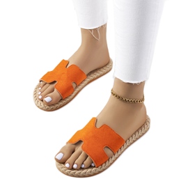 Pantuflas Nadja naranja para mujer