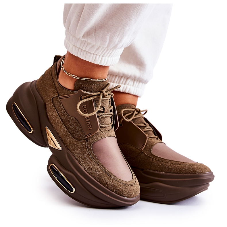 PS1 Deportivas deportivas de mujer Zapatos Kaki New Horizon marrón PS1 Deportivas deportivas de mujer Zapatos Kaki New Horizon marrón