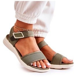 PE1 Sandalias Mujer Cómodas Con Velcro Verde Sidney PE1 Sandalias Mujer Cómodas Con Velcro Verde Sidney