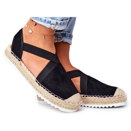 Sandalias de evasadrilles negras para mujeres negro