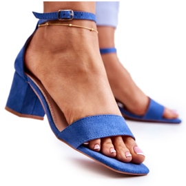 Vinceza Sandalias De Gamuza De Moda En Un Bar Rovena Azul Vinceza Sandalias De Gamuza De Moda En Un Bar Rovena Azul