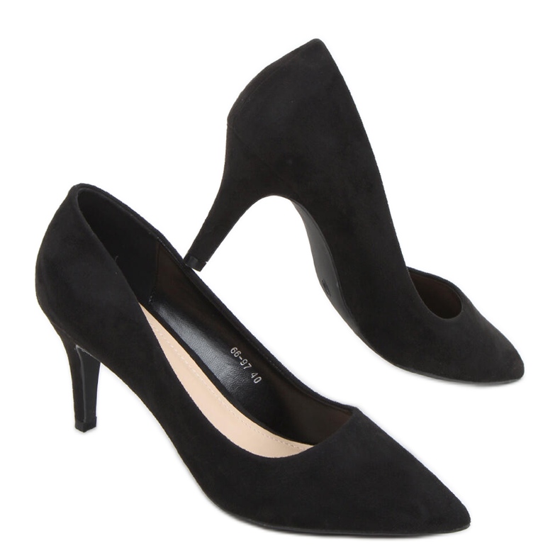 Stilettos sobre un cómodo tacón Holly Black negro