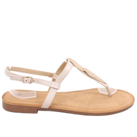 Chanclas Attina Beige dorado