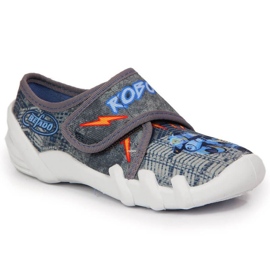 Pantuflas velcro grises para infantil Jr. Befado