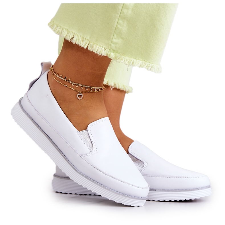 Sneakers Mujer Piel Slip-On S.Barski Blanco