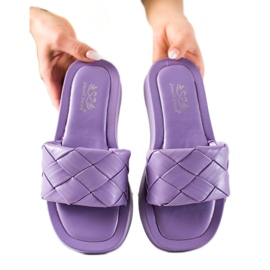 Small Swan Chanclas moradas violeta