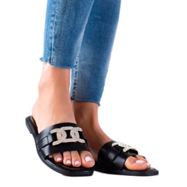 Seastar Pantuflas elegantes negro