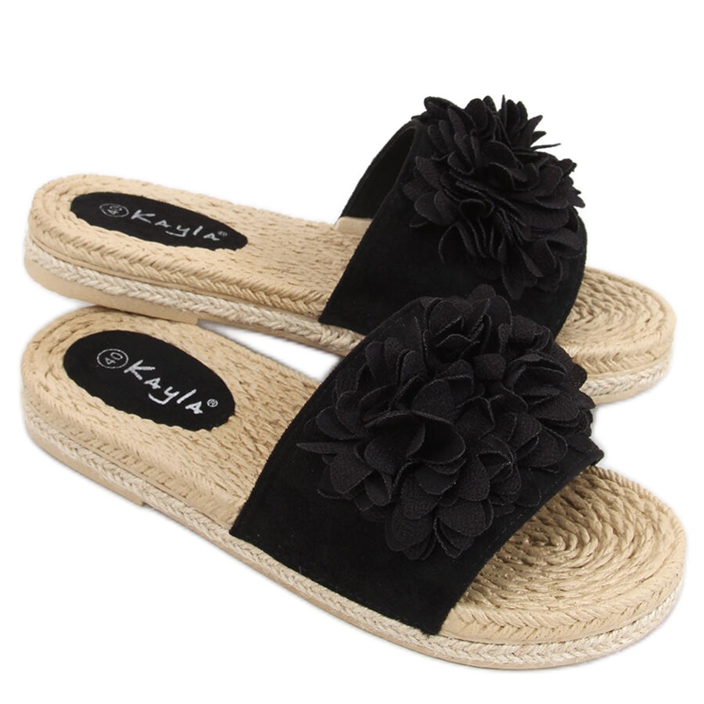 Babuchas Fiesta Floral Primrose Negro Babuchas Fiesta Floral Primrose Negro