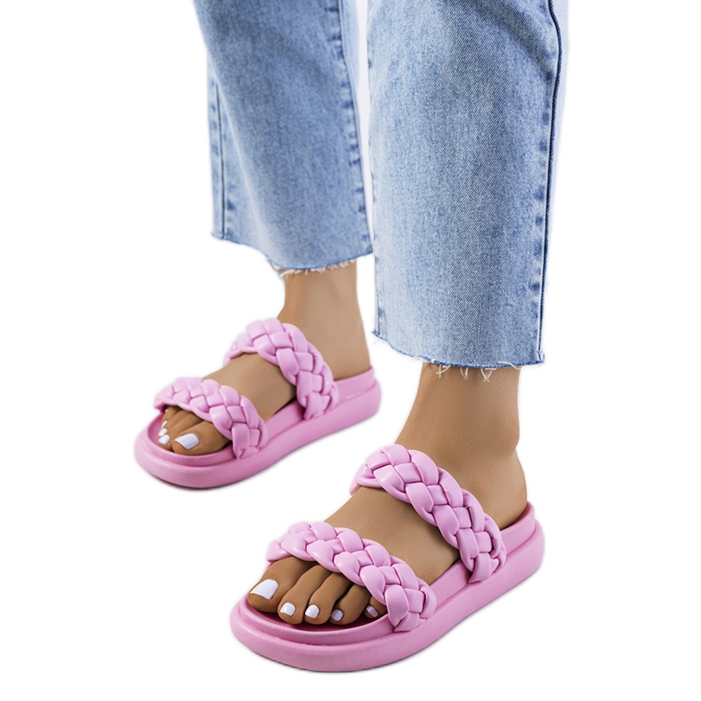 Pantuflas Angas rosas rosado