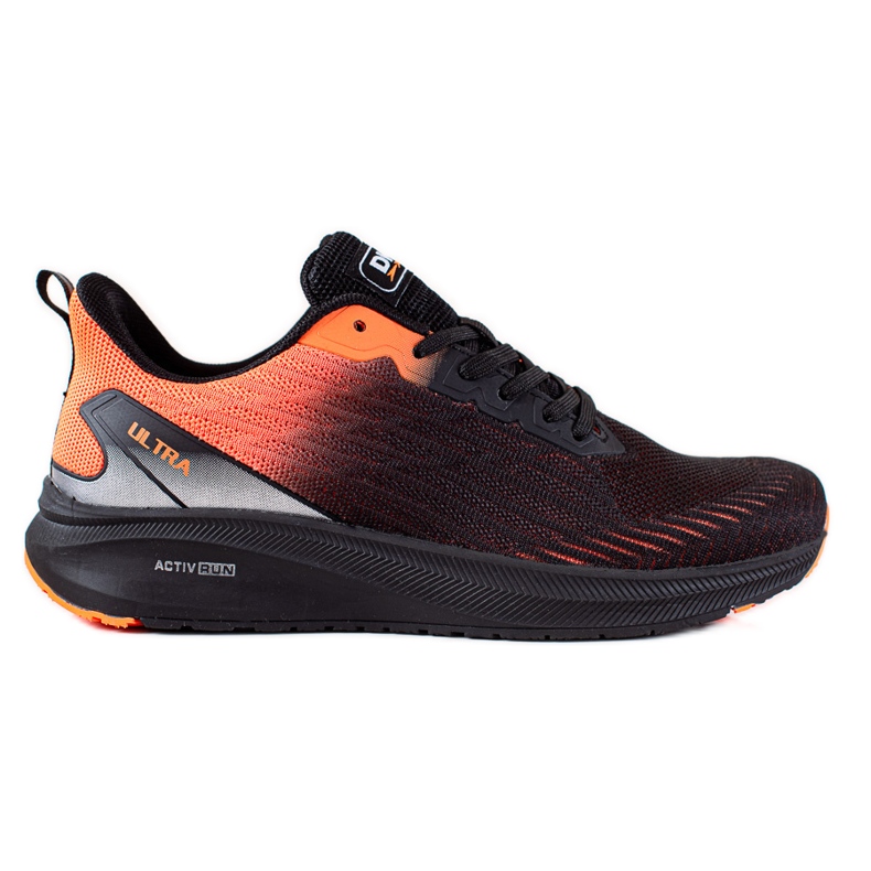DK Zapatillas Activ Run para hombre negro naranja