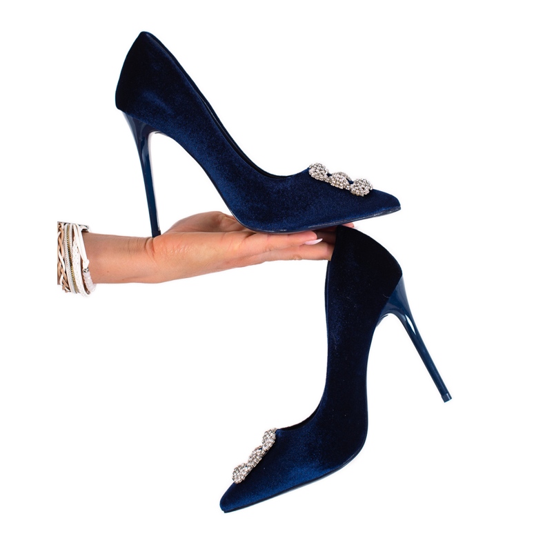 Comer Elegantes tacones azul marino