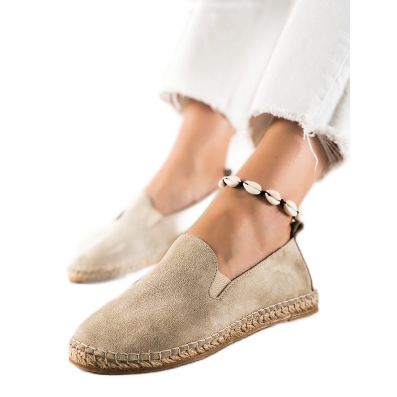 T.Sokolski Alpargatas Clásicas de Piel beige marrón