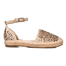 T.Sokolski Alpargatas Con Cristales beige