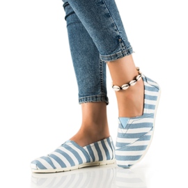 Black Forest Slipons a rayas blanco azul
