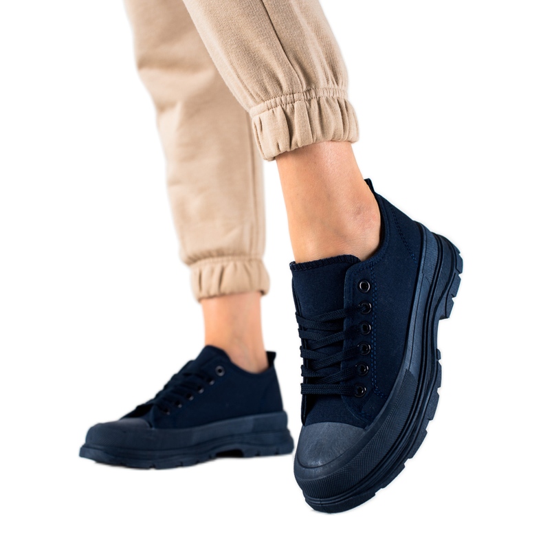 SHELOVET Zapatillas en la plataforma azul marino