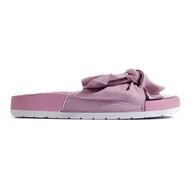 SHELOVET Zapatillas de moda con lazo. rosa