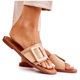 FE1 Pantuflas De Mujer De Moda Para El Verano Cappuccino Sylvia beige