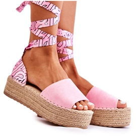 FB2 Sandalias Cuña Ante Rosa Livia