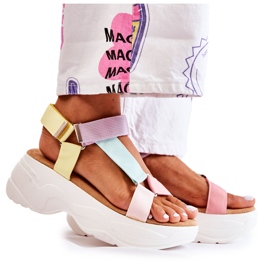 FB1 Sandalias Mujer Para Verano Beige-Amarillo Aurela violeta azul rosado