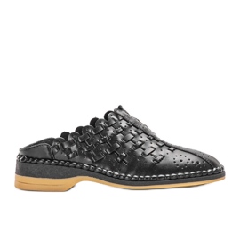 Babuchas negras caladas Breno negro