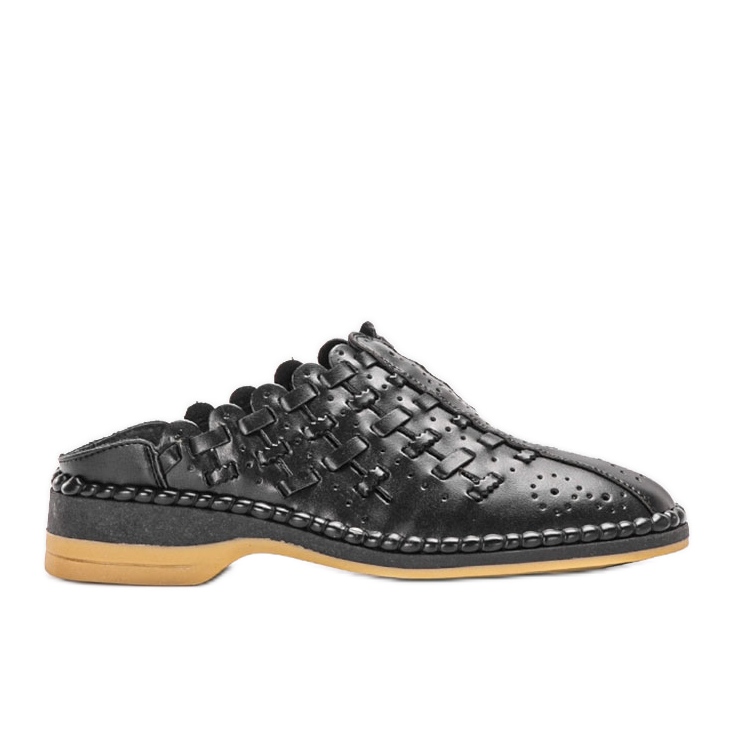 Babuchas negras caladas Breno negro