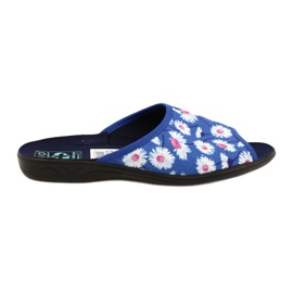 Adanex Pantuflas Mujer Con Flores Gadane SAK1 27153 blanco azul rosa