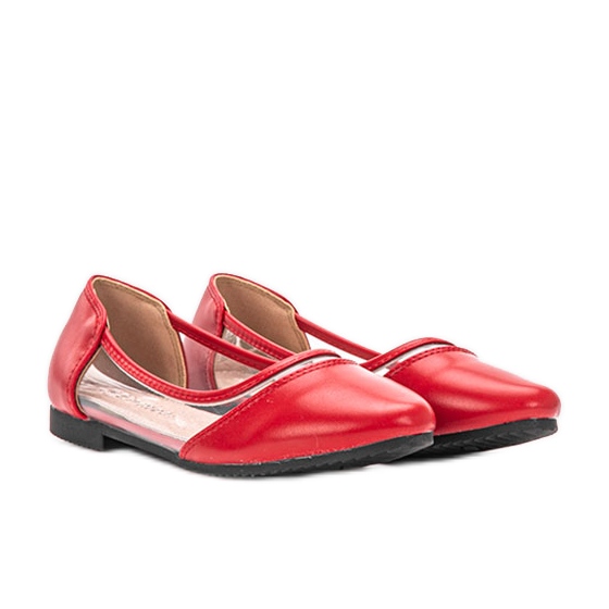 Bailarinas Juva rojas semitransparentes rojo