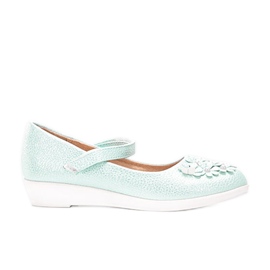 BM Bailarinas verdes brillantes para niños Alaja BM Bailarinas verdes brillantes para niños Alaja