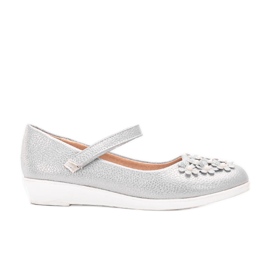 Bailarinas grises brillantes para niños Alaja plata Bailarinas grises brillantes para niños Alaja plata