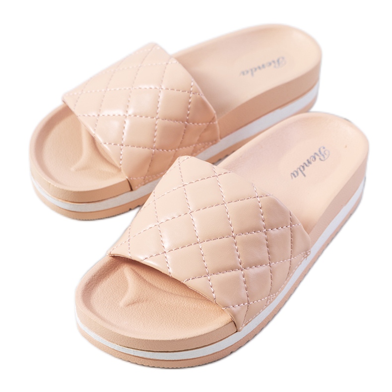 Pantuflas acolchadas rosas Hassell rosado